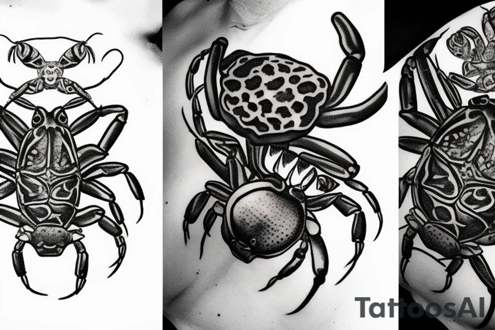 Crab and scorpion tattoo idea