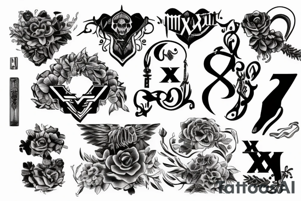 X・XIV・MMXVII XII・XI・MMXVIII tattoo idea