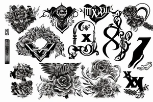 X・XIV・MMXVII XII・XI・MMXVIII tattoo idea