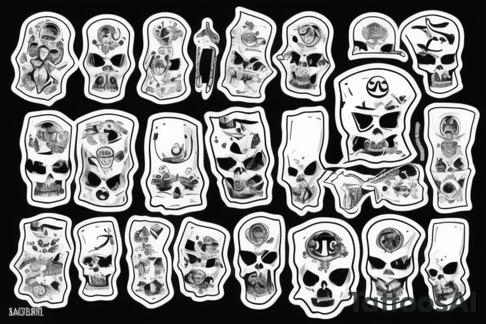 Totenkopf mit Sanduhr als augen tattoo idea