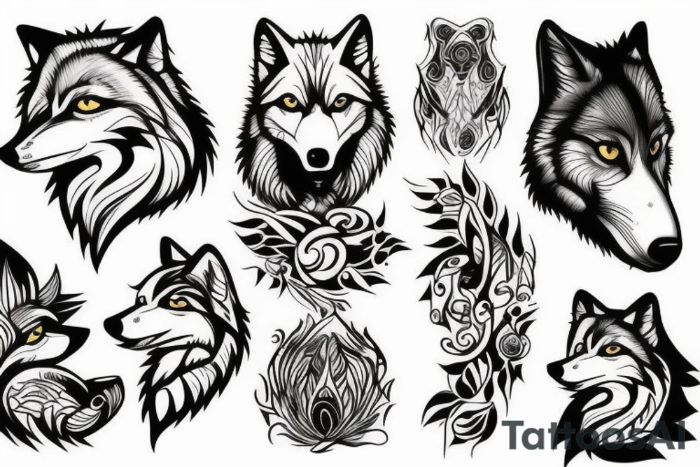Wolf tattoo idea