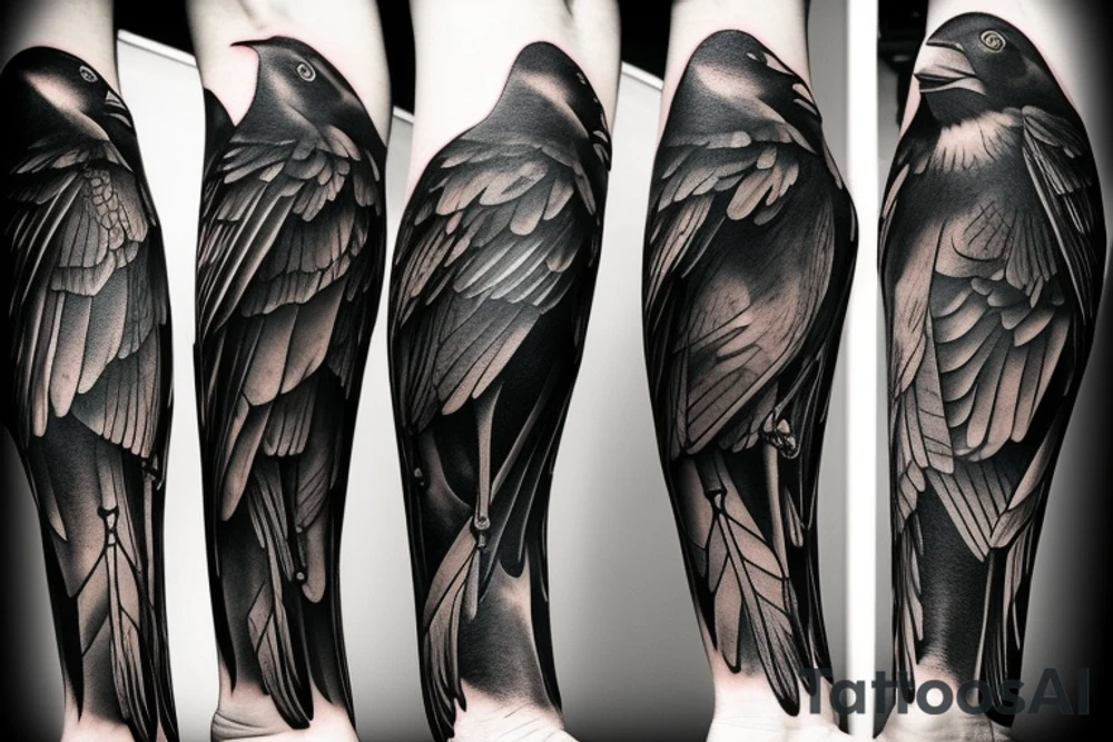 fleeting crows tattoo idea