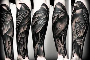 fleeting crows tattoo idea