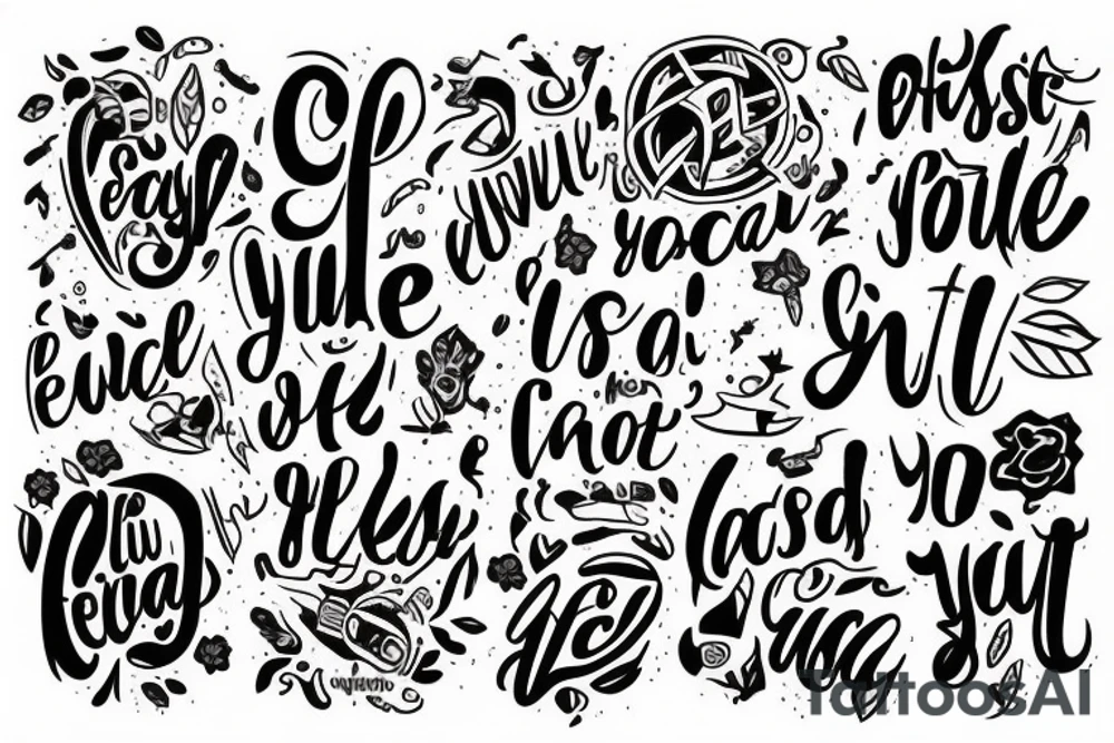 Phrase “Everything you need is inside you” tattoo idea
