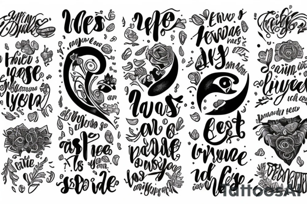 Phrase “Everything you need is inside you” tattoo idea