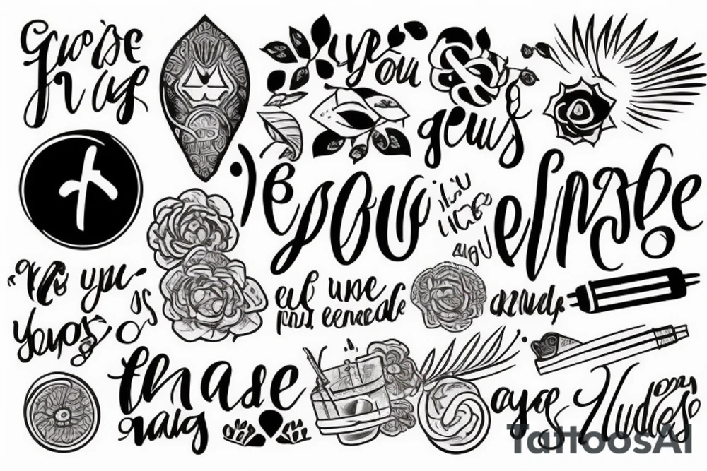 Phrase “Everything you need is inside you” tattoo idea