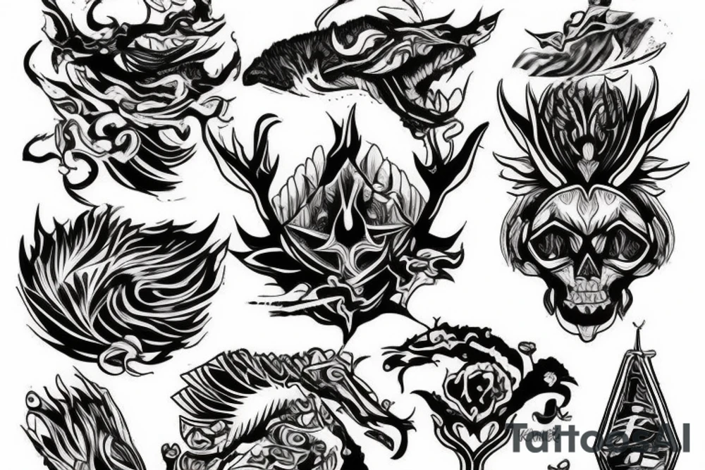 mount kinabalu tattoo idea