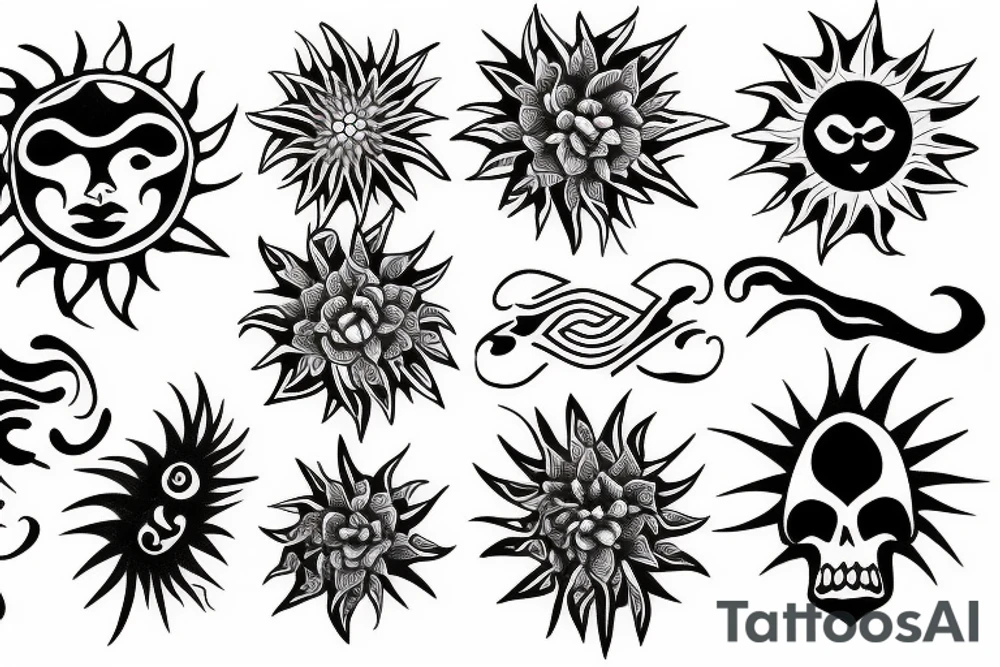 eternal sun tattoo idea