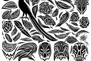 crow symbolizing new beginings and d
eath tattoo idea