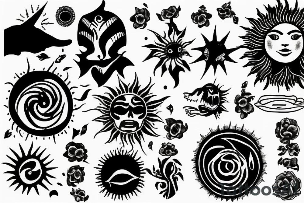 sun for forever tattoo idea