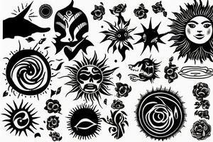 sun for forever tattoo idea