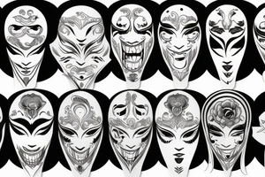 drama mask tattoo idea