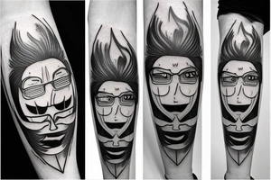 drama mask tattoo idea