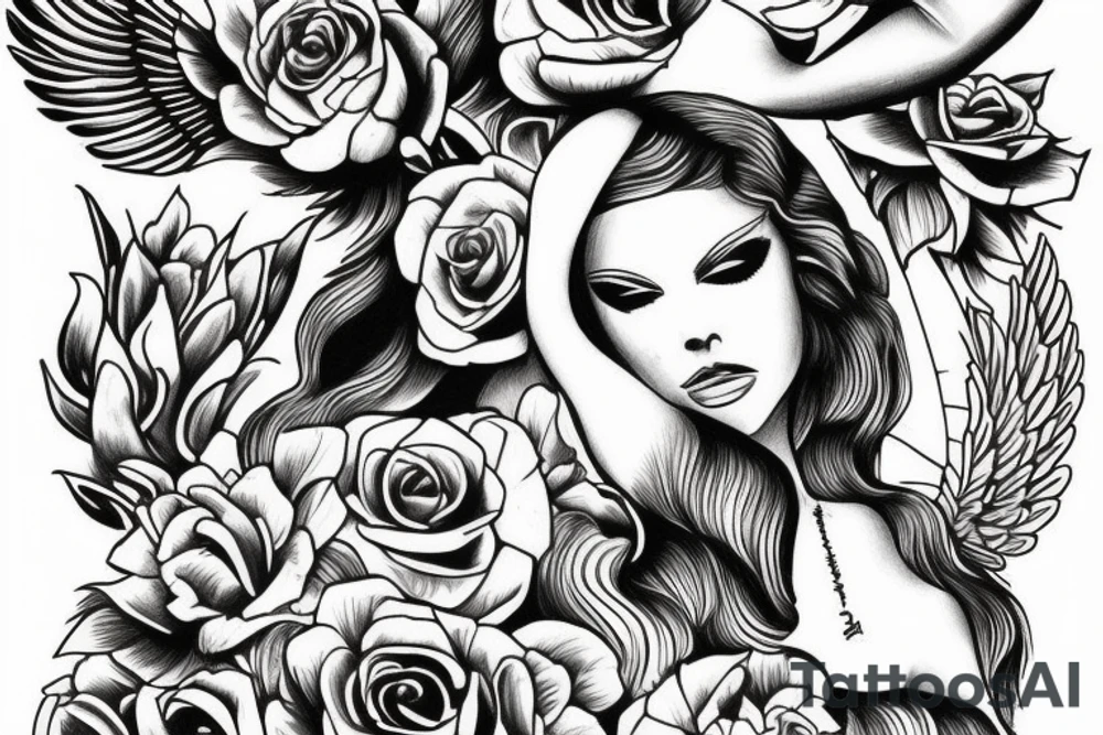 angel tattoo idea