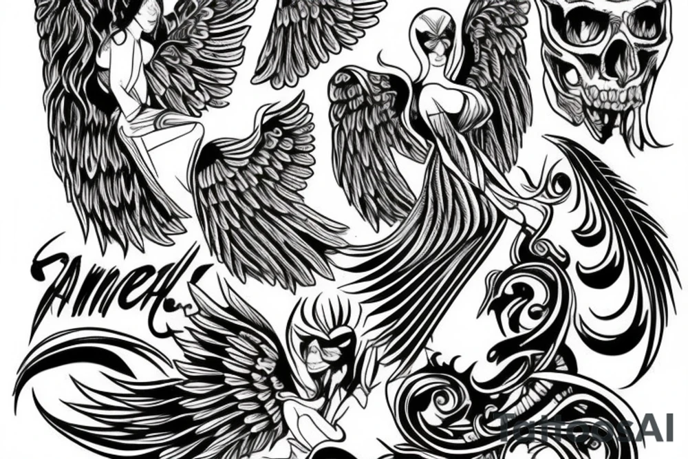 angel tattoo idea