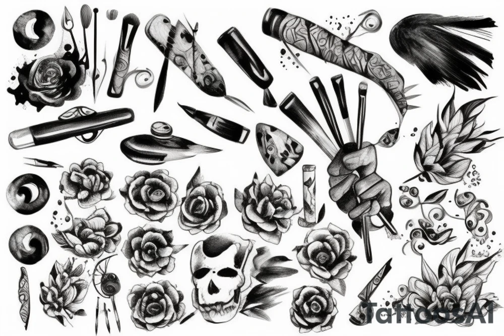 brushes tattoo idea