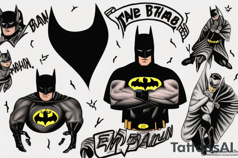 "i'm batman" - inscription tattoo idea