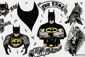 "i'm batman" - inscription tattoo idea
