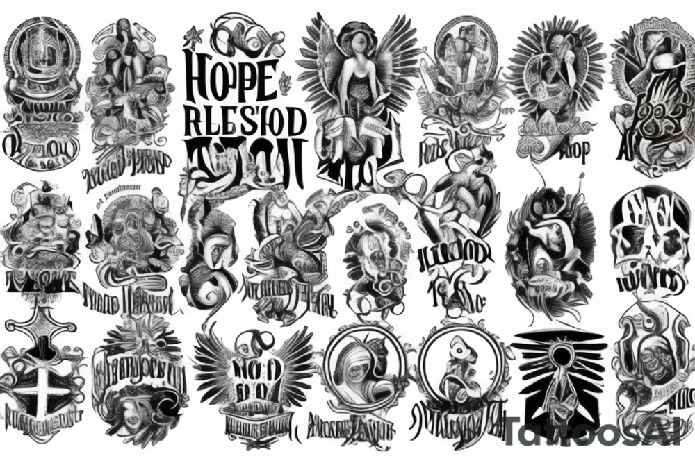 religion, god, angel, blessed, hope tattoo idea