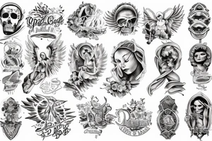 religion, god, angel, blessed, hope, sleeve tattoo idea