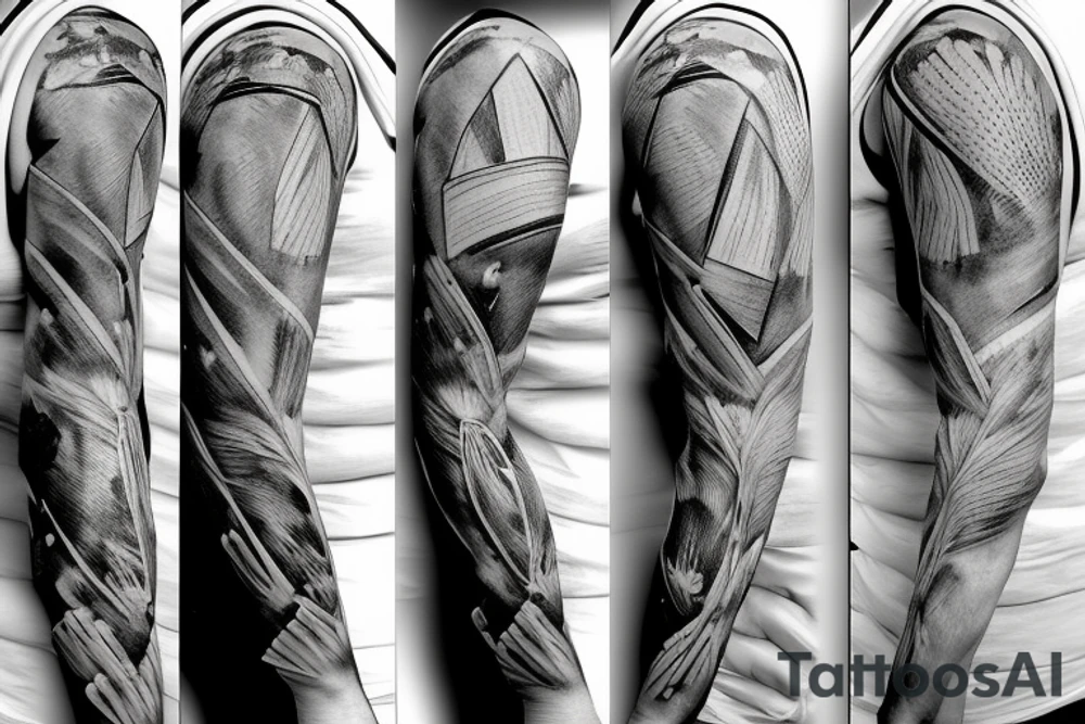 Anatomical heart Brazilian flag tattoo idea