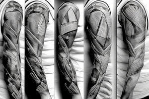 Anatomical heart Brazilian flag tattoo idea