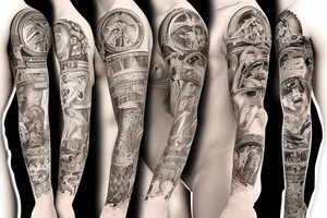 religion therme, full sleeve tattoo idea
