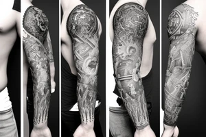 religion therme, full sleeve tattoo idea