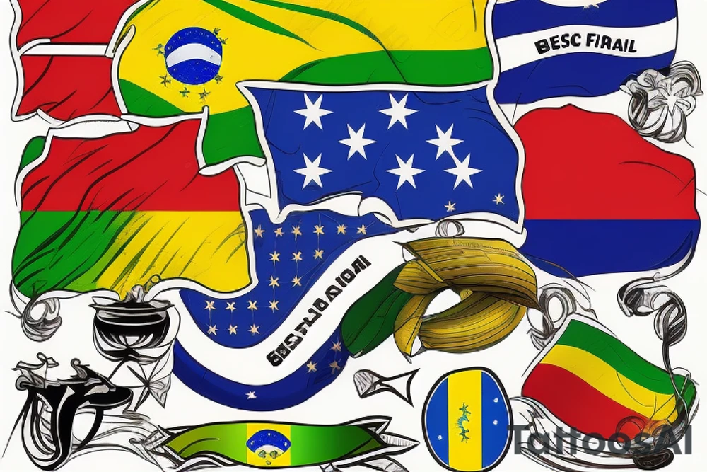 Brazilian flag tattoo idea