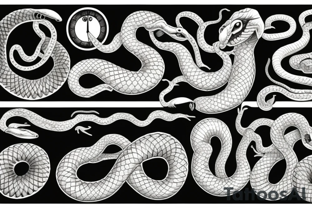 Smoking snakes tattoo idea