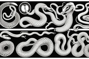 Smoking snakes tattoo idea