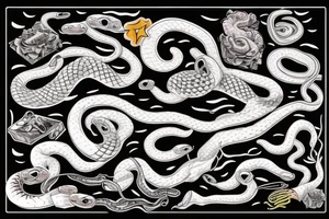 Smoking snakes tattoo idea