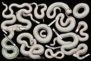 Smoking snakes tattoo idea