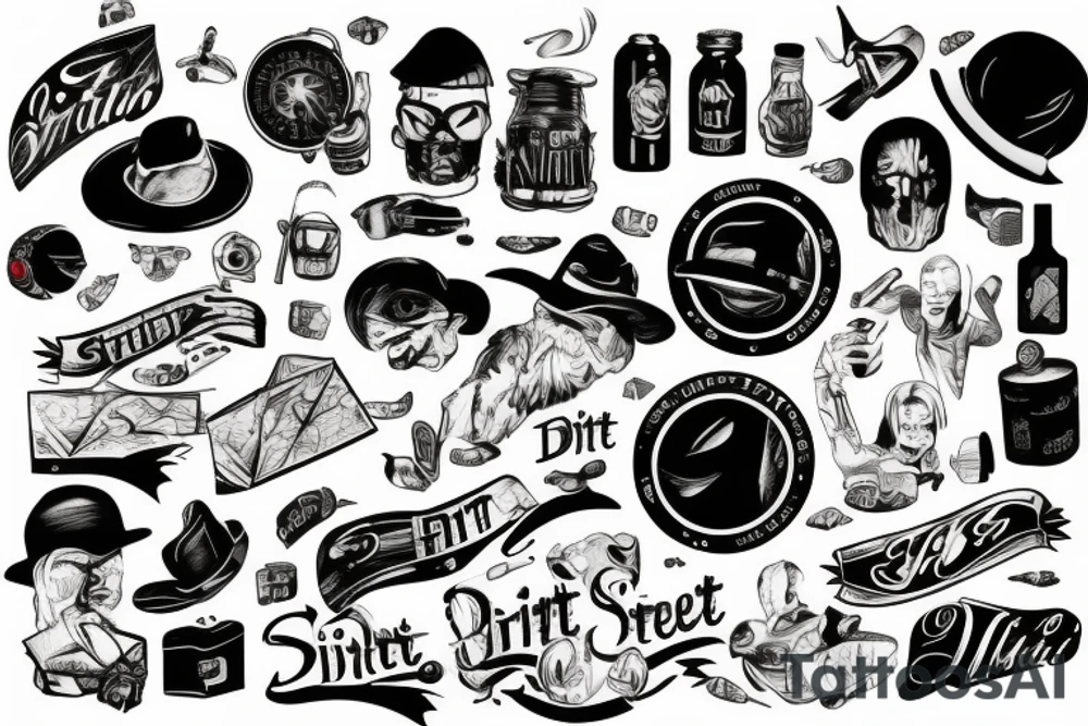 night street, drift tattoo idea
