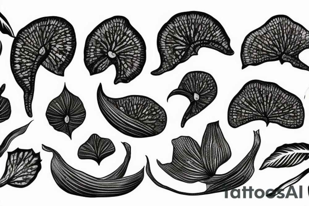 rafflesia and hisbiscus tattoo idea
