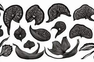 rafflesia and hisbiscus tattoo idea