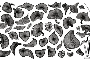 rafflesia and hisbiscus tattoo idea