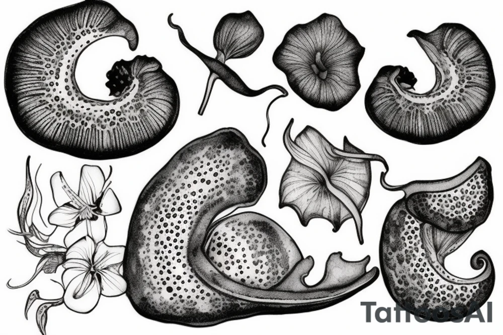 rafflesia and hisbiscus tattoo idea
