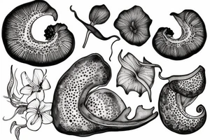 rafflesia and hisbiscus tattoo idea