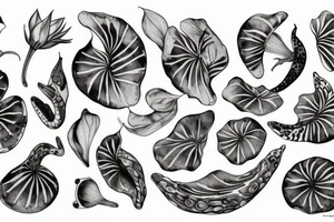rafflesia and hisbiscus tattoo idea