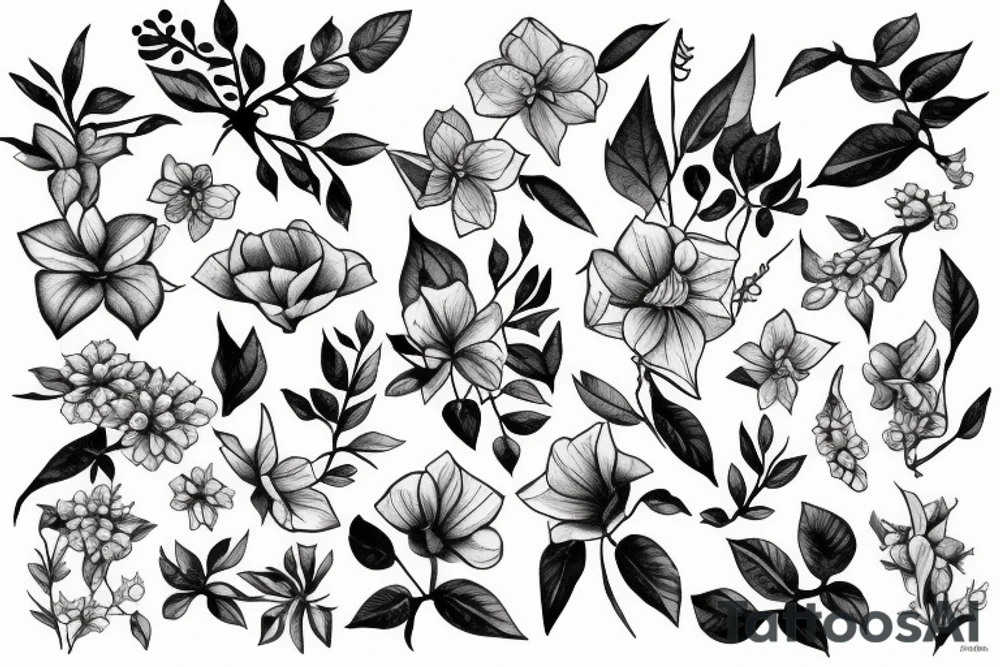 hisbiscus in a string tattoo idea