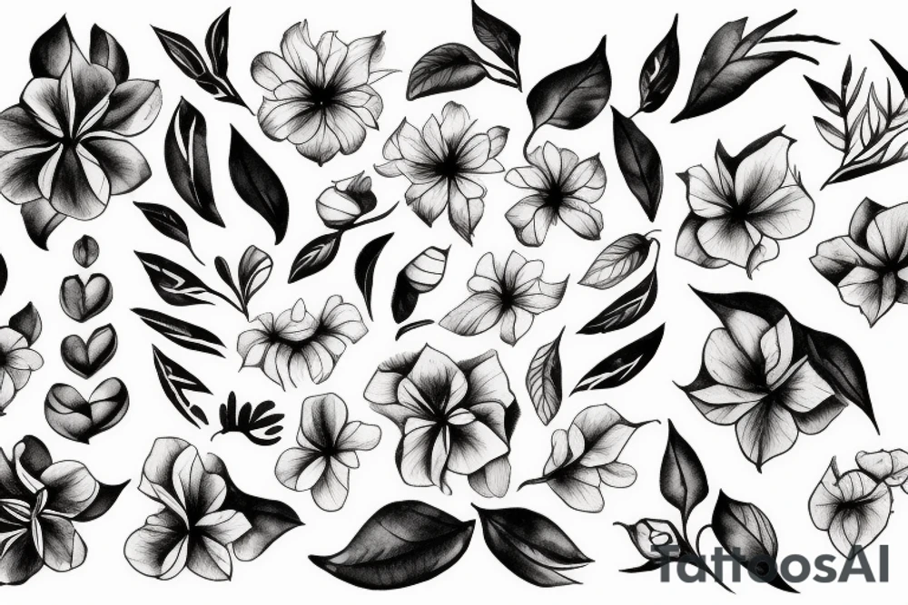 hisbiscus in a string tattoo idea