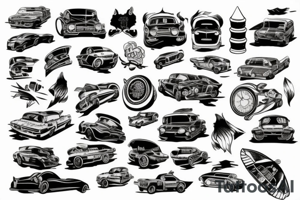 night street, drift, japan, cars tattoo idea