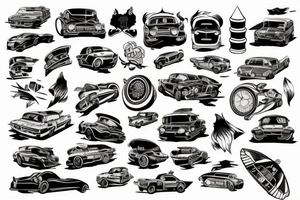 night street, drift, japan, cars tattoo idea