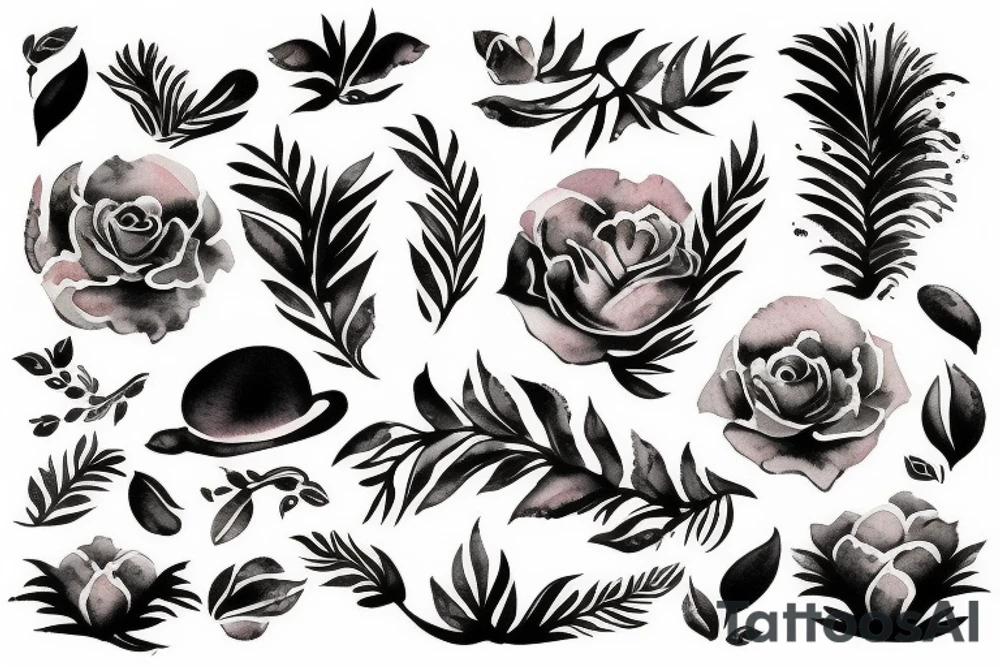 kl city brushstroke design tattoo idea