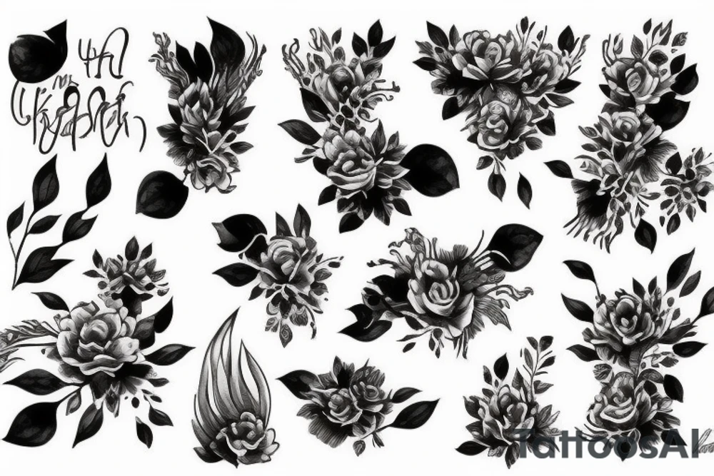 kl city brushstroke design tattoo idea