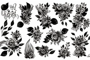 kl city brushstroke design tattoo idea