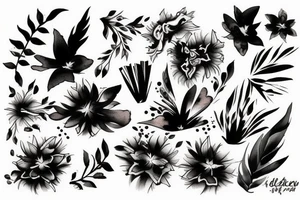 kl city brushstroke design tattoo idea