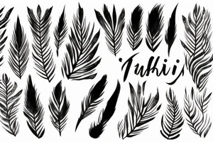 Sabah brushstroke design tattoo idea