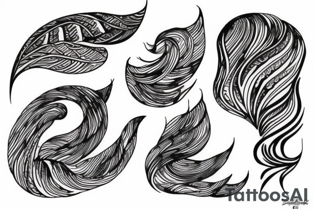 Sabah brushstroke design tattoo idea